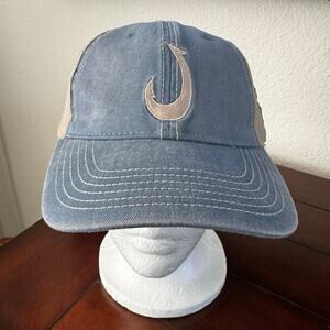 NWOT 808 Clothing Co Maui Hawaii Snapback Adjustable Hat Cap Distressed Blue Tan